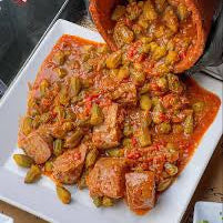 OKKRA with MEAT PIECES - بامية بقطع اللحم